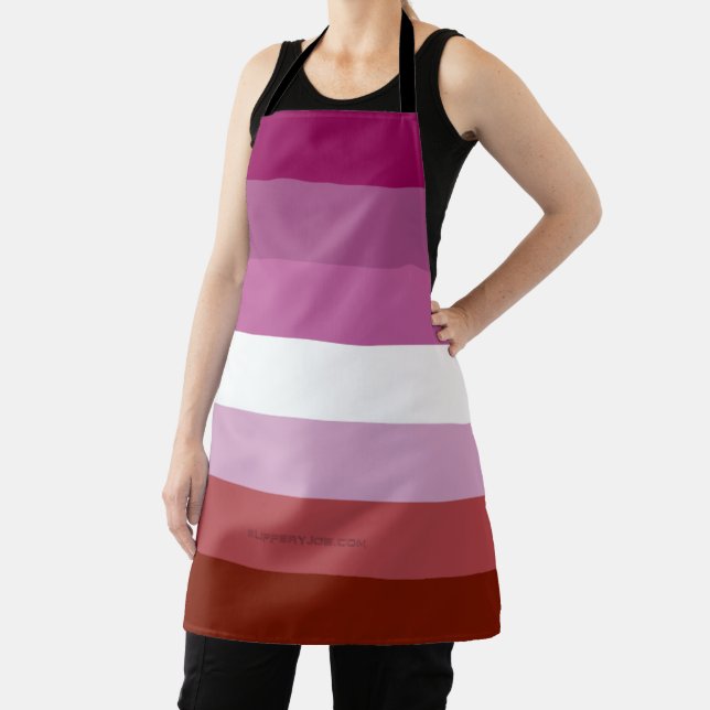 SlipperyJoe's lesbian pride flag feminine communit Apron (Insitu)