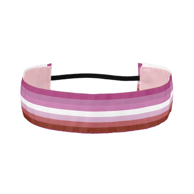 SlipperyJoe's lesbian pride flag feminine communit Athletic Headband (Front)