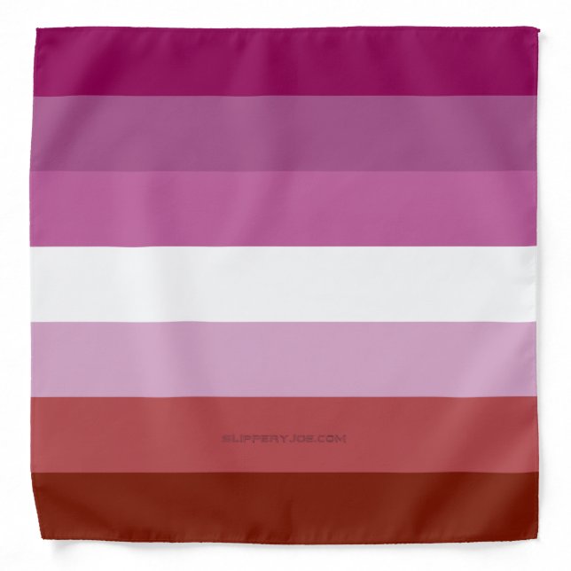 SlipperyJoe's lesbian pride flag feminine communit Bandana (Front)