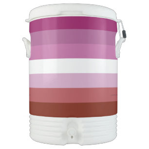 SlipperyJoe's lesbian pride flag feminine communit Beverage Cooler