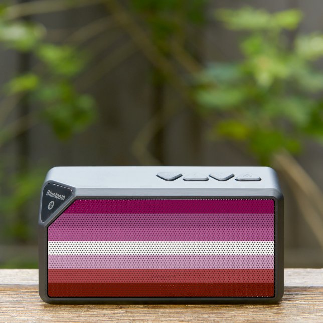 SlipperyJoe's lesbian pride flag feminine communit Bluetooth Speaker (Insitu(Outdoor))
