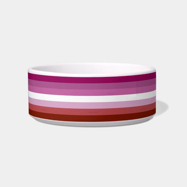 SlipperyJoe's lesbian pride flag feminine communit Bowl (Front)