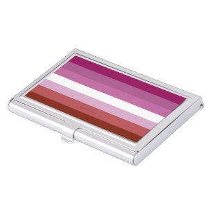 SlipperyJoe's lesbian pride flag feminine communit Business Card Case