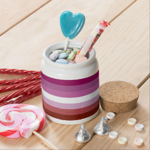 SlipperyJoe's lesbian pride flag feminine communit Candy Jar