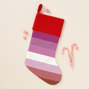 SlipperyJoe's lesbian pride flag feminine communit Christmas Stocking