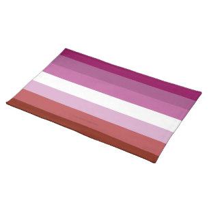 SlipperyJoe's lesbian pride flag feminine communit Cloth Placemat