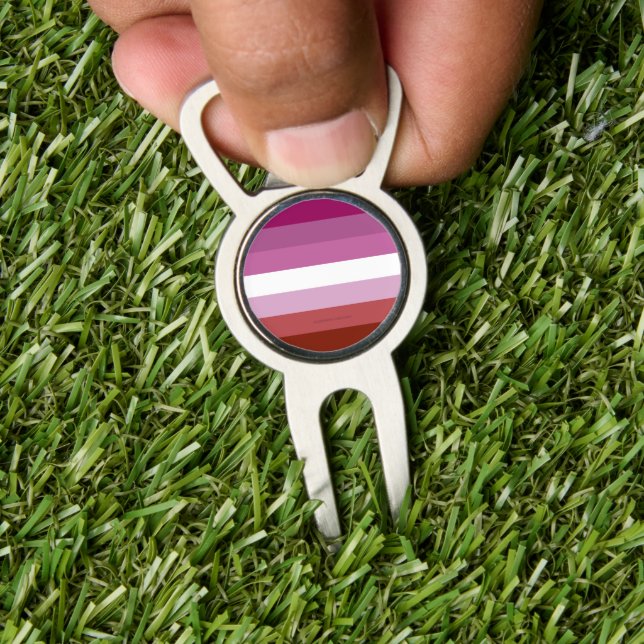 SlipperyJoe's lesbian pride flag feminine communit Divot Tool (Insitu 1)