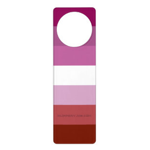 SlipperyJoe's lesbian pride flag feminine communit Door Hanger