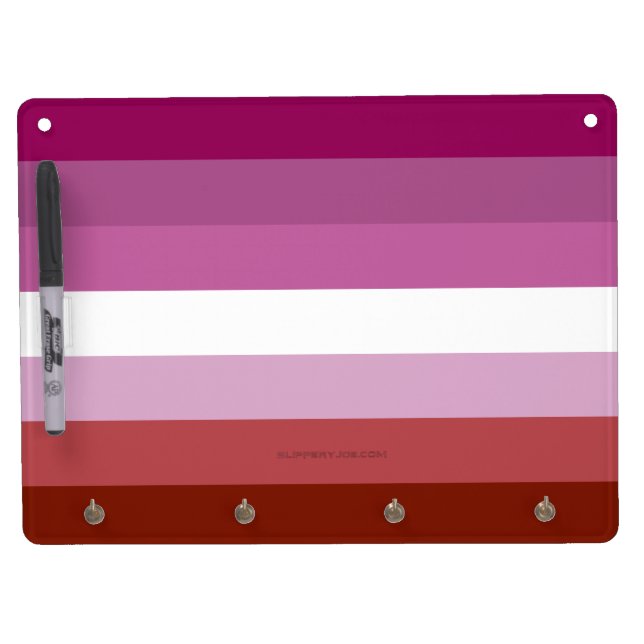 SlipperyJoe's lesbian pride flag feminine communit Dry Erase Board With Keychain Holder (Front)