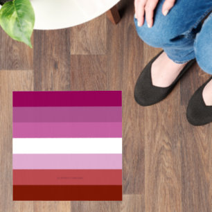 SlipperyJoe's lesbian pride flag feminine communit Floor Decals