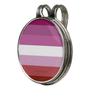 SlipperyJoe's lesbian pride flag feminine communit Golf Hat Clip