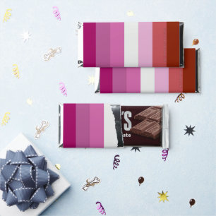 SlipperyJoe's lesbian pride flag feminine communit Hershey Bar Favors