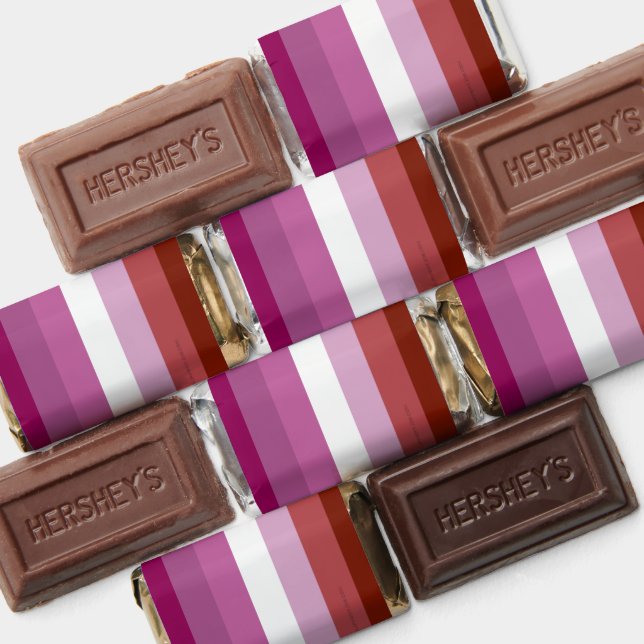 SlipperyJoe's lesbian pride flag feminine communit Hershey's Miniatures (Assorted)