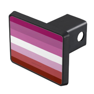 SlipperyJoe's lesbian pride flag feminine communit Hitch Cover