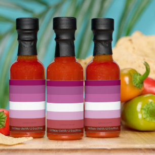 SlipperyJoe's lesbian pride flag feminine communit Hot Sauces