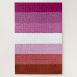 SlipperyJoe's lesbian pride flag feminine communit Jigsaw Puzzle