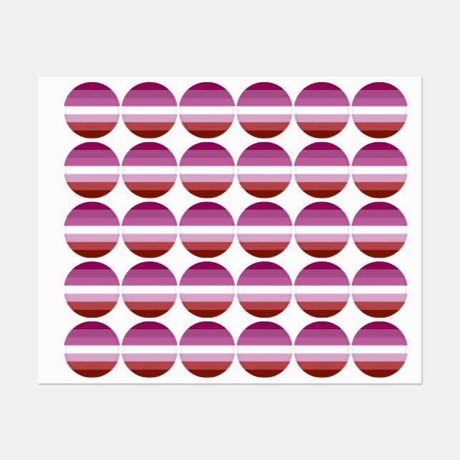 SlipperyJoe's lesbian pride flag feminine communit Labels (Sheet)