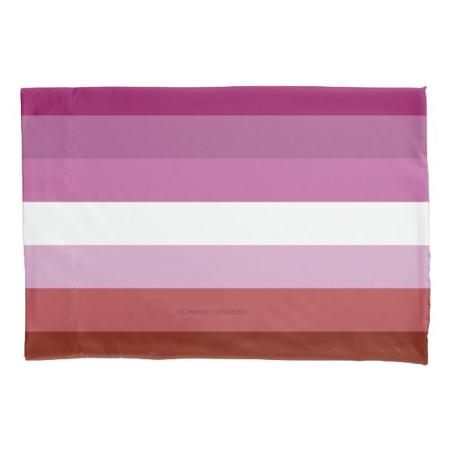 SlipperyJoe's lesbian pride flag feminine communit Pillow Case (Front)