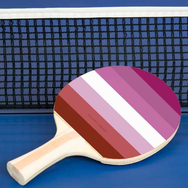 SlipperyJoe's lesbian pride flag feminine communit Ping Pong Paddle (Insitu)