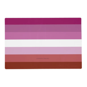 SlipperyJoe's lesbian pride flag feminine communit Placemat
