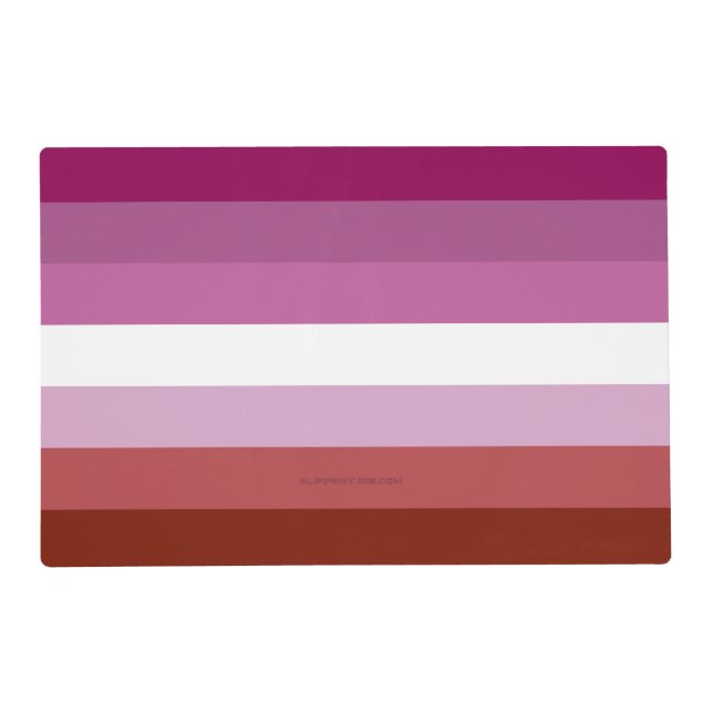 SlipperyJoe's lesbian pride flag feminine communit Placemat (Front)