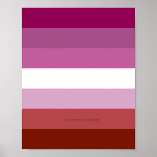 SlipperyJoe's lesbian pride flag feminine communit Poster
