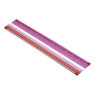 SlipperyJoe's lesbian pride flag feminine communit Ruler