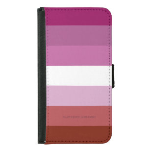 SlipperyJoe's lesbian pride flag feminine communit Samsung Galaxy S5 Wallet Case