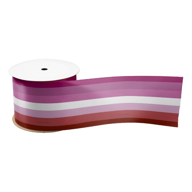 SlipperyJoe's lesbian pride flag feminine communit Satin Ribbon (Spool)
