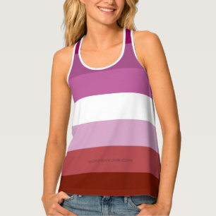 SlipperyJoe's lesbian pride flag feminine communit Tank Top