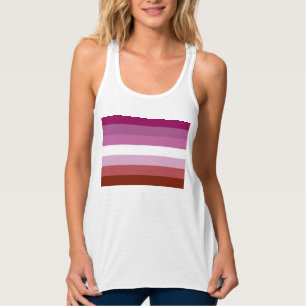 SlipperyJoe's lesbian pride flag feminine communit Tank Top