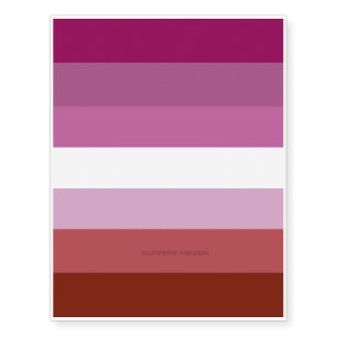 SlipperyJoe's lesbian pride flag feminine communit Temporary Tattoos
