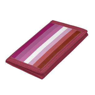 SlipperyJoe's lesbian pride flag feminine communit Trifold Wallet