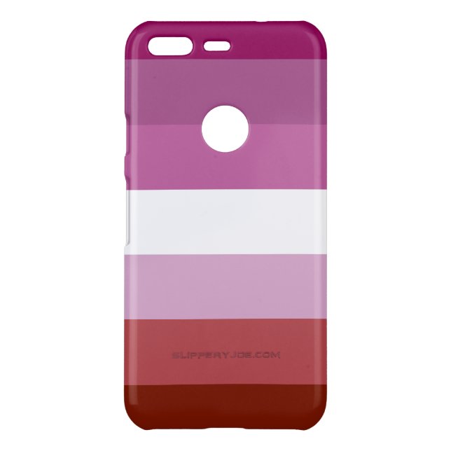 SlipperyJoe's lesbian pride flag feminine communit Uncommon Google Pixel Case (Back)