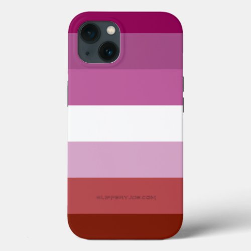 SlipperyJoes Lesbian Pride flag feminine Lipstick iPhone 13 Case