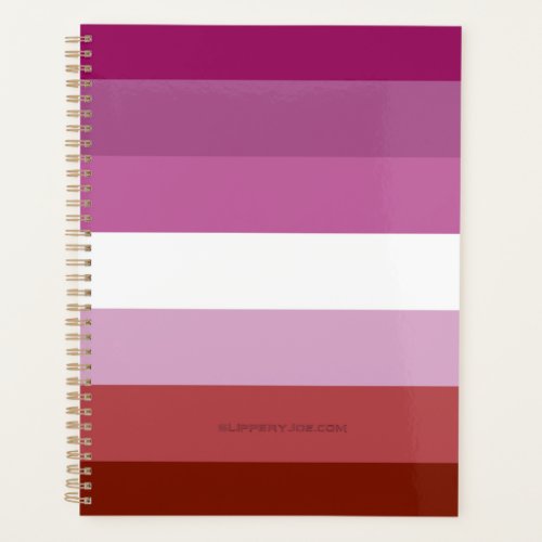 SlipperyJoes Lesbian Pride flag feminine Lipstick Planner