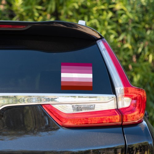 SlipperyJoes Lesbian Pride flag feminine Lipstick Sticker