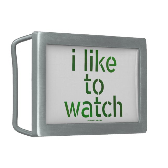 SlipperyJoe's Like to Watch Voyeurism peeping Tom  Belt Buckle (Front Left)