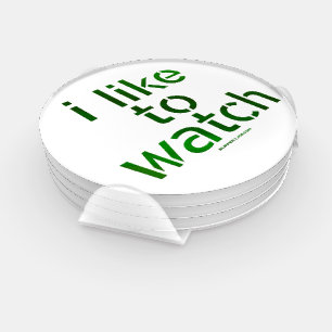 SlipperyJoe's Like to Watch Voyeurism peeping Tom Coaster Set