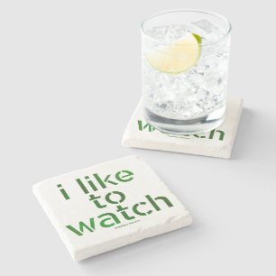 SlipperyJoe's Like to Watch Voyeurism peeping Tom Stone Coaster