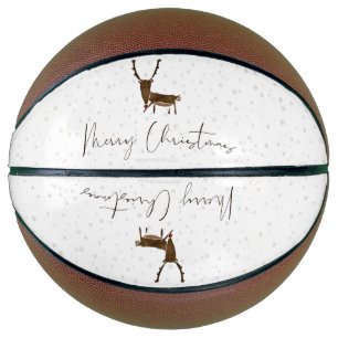 SlipperyJoe's line art silhouette reindeer minimal Basketball