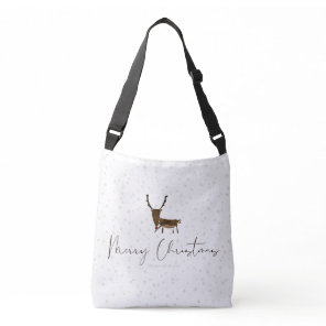 SlipperyJoe's line art silhouette reindeer minimal Crossbody Bag