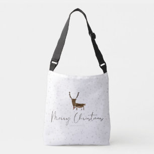 SlipperyJoe's line art silhouette reindeer minimal Crossbody Bag
