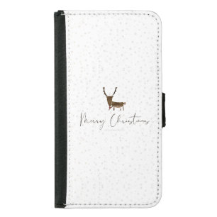 SlipperyJoe's line art silhouette reindeer minimal Samsung Galaxy S5 Wallet Case