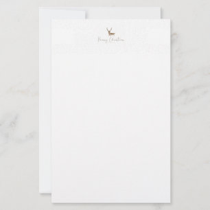 SlipperyJoe's line art silhouette reindeer minimal Stationery