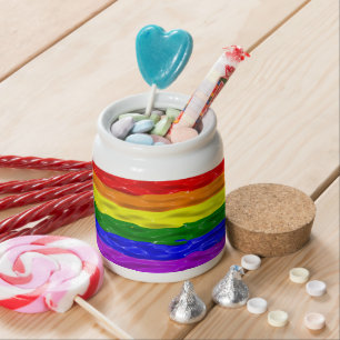 SlipperyJoe's liquid gloss pride flag red orange y Candy Jar