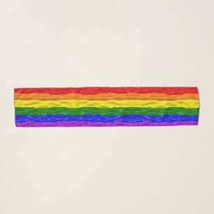 SlipperyJoe's liquid gloss pride flag red orange y Scarf