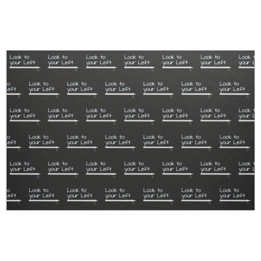 SlipperyJoe's look left funny stark white arrow pl Fabric