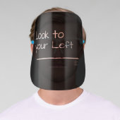 SlipperyJoe's look left funny stark white arrow pl Face Shield (Insitu)