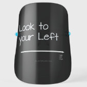 SlipperyJoe's look left funny stark white arrow pl Face Shield (Front)